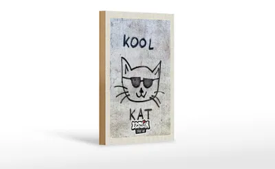 Produktbild von Holzschild Reise 12x18 cm Berlin Hauptstadt Street Art Katze
