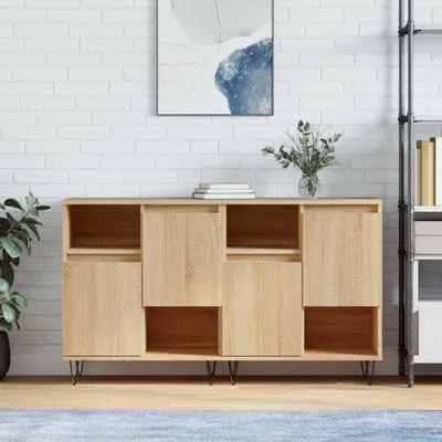Produktbild von The Living Store Sideboards 2 Stk. Sonoma-Eiche Holzwerkstoff