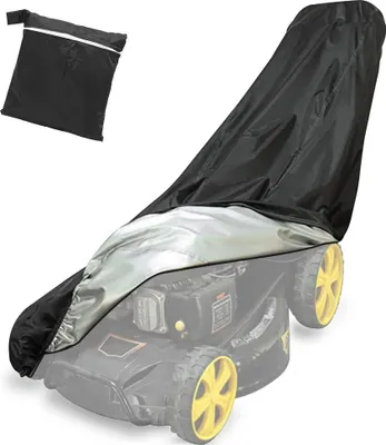 Produktbild von Abdeckungen für Rasenmäher Abdeckplane Abdeckhaube 210D Polysterfasern Wasserdicht Schutzhülle Garage Staubschutz Wetterschutz Cover Hülle 76 * 25 * 57 * 44 inch Schwarz