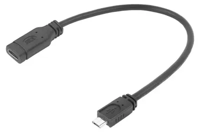 Zdjęcie produktu dla ACT AC7464, 0,2 m, USB C, Micro-USB B, USB 2.0, 0,48 Gbit/s, Czarny