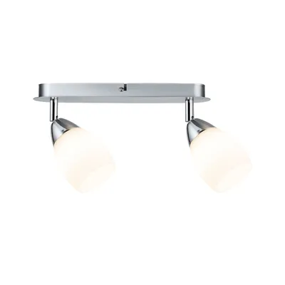 Image de Paulman Spotlights WolbaLED beams 2x3W GU10 230V chrome mat métal/verre
