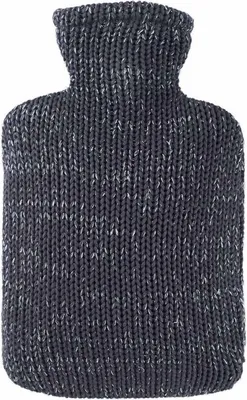 Produktbild von Klassik Wärmflasche 1,8L von Hugo Frosch, Bettflasche, Wärmekissen, Strickbezug Polyester, anthrazit