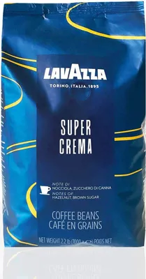 Produktbild von Lavazza Super Crema Blue ganze Bohnen 1 Kg.