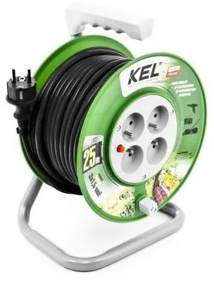 Obrázok produktu pre KEL STANDARD Predlžovací kábel s bubnom, 25 m, 3x1,5 mm²