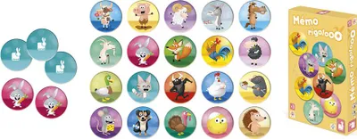 Immagine prodotto di Gioco di memoria Janod - animali - gioco educativo di cartone per bambini