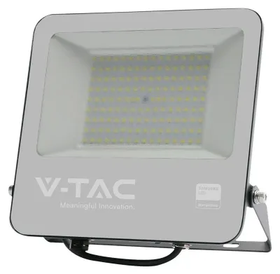 Immagine prodotto di V-TAC PRO VT-44104 Faro LED 100W SMD Chip Samsung corpo nero - vetro grigio luce bianco freddo 6400K IP65 - 23441