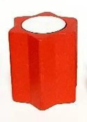 Obrázok produktu pre Stolová dekorácia držiak na čajové sviečky hviezda červená ŠxVxH 6,5x7x6,5cm NOVINKA