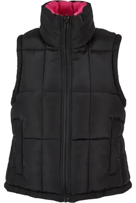 Produktbild von Urban Classics - Weste kurz geschnitten für Damen TN824 (S) (Schwarz/Fuchsie)