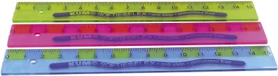 Zdjęcie produktu dla KUM® 225.01.19 Plastikowa linijka SOFTIE®FLEX - 15 cm, elastyczna, różna