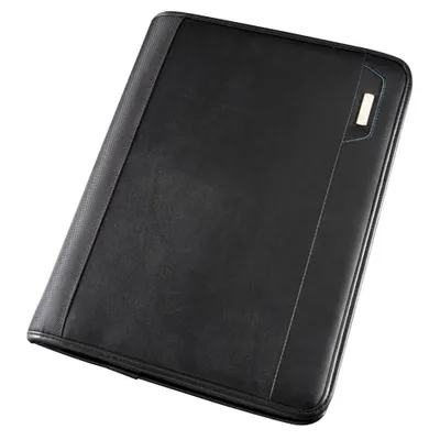 Produktbild von Schreibmappe Trento schwarz ALASSIO 30114 Kunstleder A4