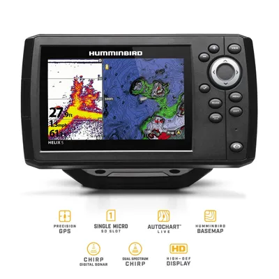 Image de Humminbird Helix 5 Chirp GPS G3 GPS Traceur de cartes Sondeur - Complet avec sonde