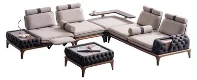 Produktbild von Luxus Ecksofa Eckcouch Polster Sofa Eckgarnitur Couchen Möbel Wohnlandschaft