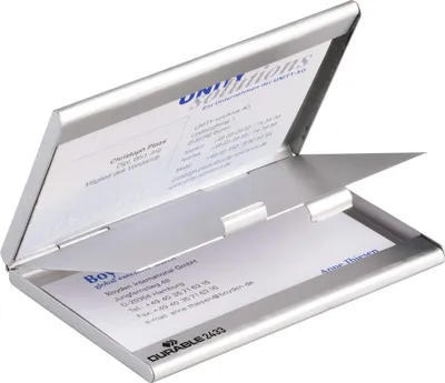 Obrázok produktu pre DURABLE Držiak na vizitky hliníkový, 243323 strieborný