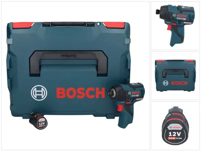 Zdjęcie produktu dla Bosch GDR 12V-110 Profesjonalny akumulatorowy klucz udarowy 12 V 110 Nm 1/4" bezszczotkowy + 1x akumulator 3,0 Ah + L-Boxx - bez ładowarki