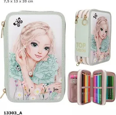 Zdjęcie produktu dla Piórnik 3-Komorowy Z Wyposażeniem Top Model Summer Feeling 13303A