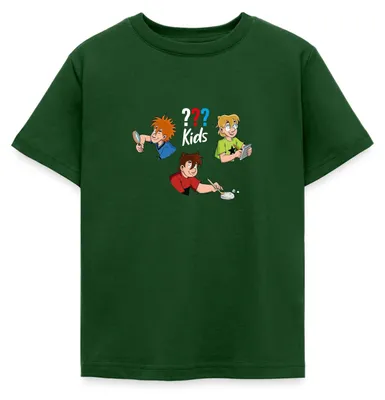 Produktbild von Spreadshirt Die Drei Fragezeichen Kids Detektive Kinder T-Shirt, 122/128 (7-8 Jahre), Forstgrün