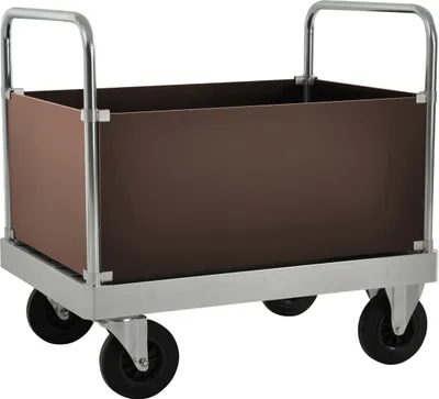 Produktbild von Kongamek Kofferwagen verzinkt 960mm hoch mit Ladefläche 940x700mm aus MDF mit Bremse