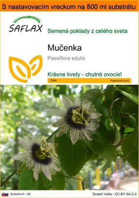 Obrázok produktu pre SAFLAX Garden in the bag - mučenka - Passiflora edulis - 40 Semená - S pestovateľským substrátom v praktickom samostaviteľnom vrecku