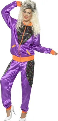 Immagine prodotto di Costume da donna da jogging retrò viola - XL