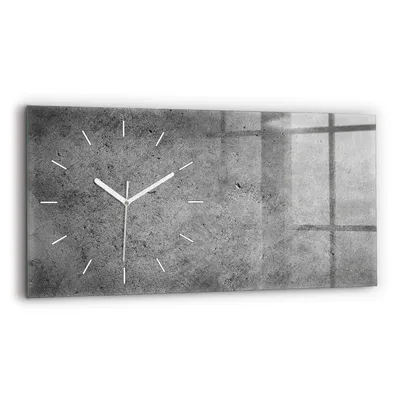 Produktbild von Wallfluent Wanduhr – Stilles Quarzuhrwerk - Uhr Dekoration Wohnzimmer Schlafzimmer Küche - Zifferblatt mit Strichen - weiße Zeiger - 60x30 cm - Industriemauer