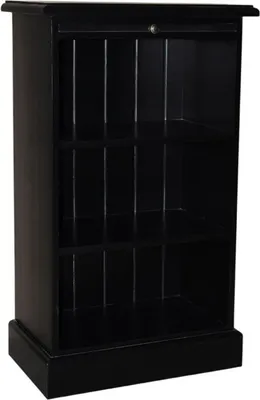 Produktbild von Casa Padrino Landhausstil Bücherschrank Schwarz 58 x 32 x H. 98 cm - Landhausstil Büromöbel