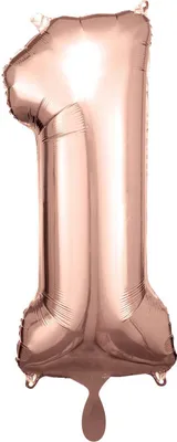 Produktbild von Amscan Große Zahl RoseŽ Gold 1 0 0 STK