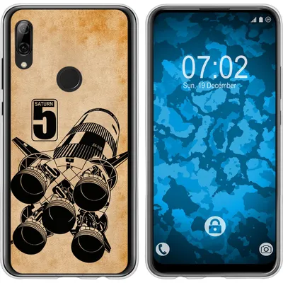 Produktbild von PhoneNatic Case kompatibel mit Huawei P Smart Z Silikon-Hülle Space Moon Rocket M3