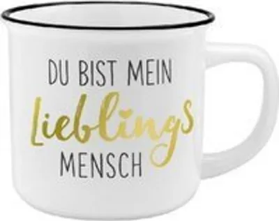 Produktbild von Gruss und Co 45772 Kaffeebecher Lieblingsmensch, New Bone China Porzellan, 35 cl