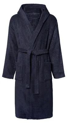 Produktbild von Chiemsee Uni Bademantel mit Kapuze 100% Baumwolle Gr.S - XXL dunkelblau, Bekleidungsgröße:L