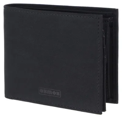 Image de oxmox porte-monnaie New Cryptan RFID Protect Querscheinbörse Pure Print Black Black noir