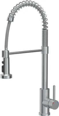 Obrázok produktu pre Kuchynská batéria QUADRON 360°, ALICE SteelQ, farba: oceľ, výška: 52,5 cm Funkcia QFix, kuchynská batéria z nehrdzavejúcej ocele, kuchynská batéria