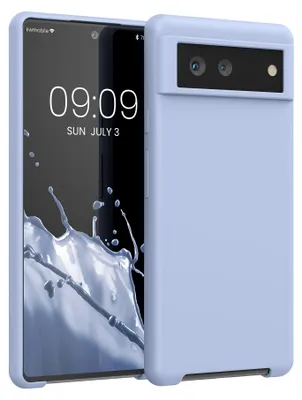 Produktbild von kwmobile Handyhülle für Google Pixel 6 Hülle - Case Silikon - Kabelloses Laden - Schutzhülle Cover in Hellblau matt