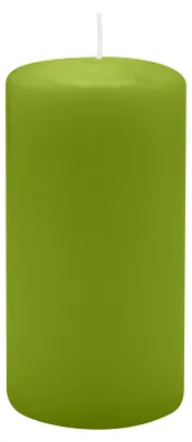 Produktbild von Stumpenkerzen 100 x Ø 60 mm, Limonegrün, 12 Stück