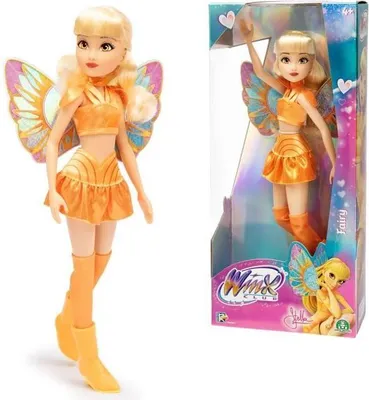 Obrázek produktu pro Panenka Winx, série Fairy Stella, 26 cm, kloubová panenka, odnímatelná křídla