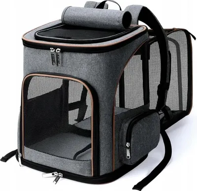 Produktbild von Rucksacktragetasche für Hund/Katze, 3-in-1, grau