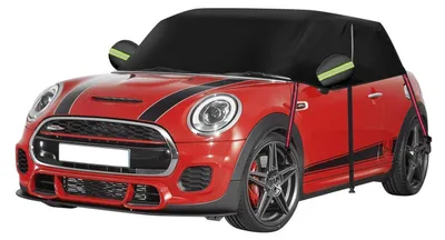 Immagine prodotto di Copertura per auto parziale, modello 420D Oxford, impermeabile, adatta per Mini Cooper 3 porte (modello F56) dal 2014 al 2025, con protezione UV e adatta a tutte le condizioni atmosferiche