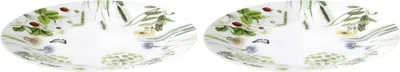 Produktbild von Porzellan-Teller - Gilde 2 x Dessertteller / Frühstücksteller Wild Flowers - Kuchenteller Geschirr Küche Haushalt