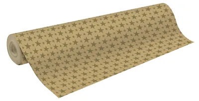 Produktbild von Rolle Geschenkpapier mit Goldenen Sternen für professionelle Verpackungen