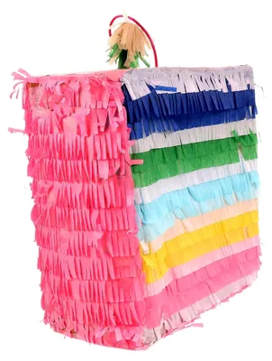 Produktbild von Kuchen-Piñata zum Befüllen mit Süßigkeiten für Kindergeburtstage - Hängende Dekoration für Geburtstagsfeiern