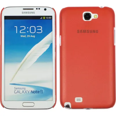 Produktbild von PhoneNatic Case kompatibel mit Samsung Galaxy Note 2 - Hülle rot  Hard-case + 2 Schutzfolien