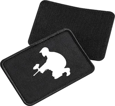 Produktbild von Huuraa Patch Paintball Silhouette Black 10 x 6,5cm Baumwolle Klettpatch für Mütze Geschenkidee