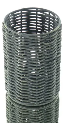 Produktbild von Riffelmacher Laterne M Grau Holzgeflecht auf Metallrahmen Ø 11 cm
