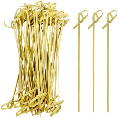 Imagen del producto de 50, 100 o 300 unidades, palillos de bambú orgánico para cócteles