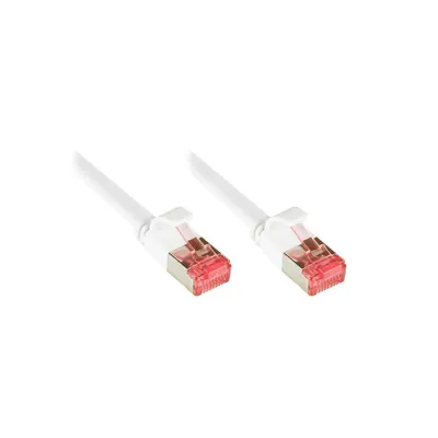 Immagine prodotto di Cavo patch, Cat. 6, U/FTP, cavo piatto, PVC, rame, 250 MHz, bianco, 0,5 m, Good Connections®