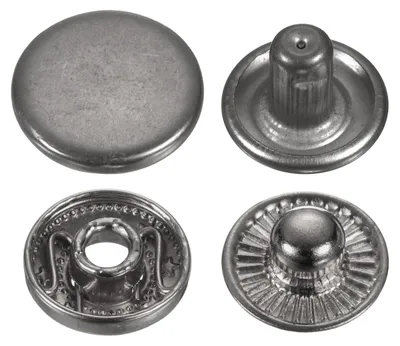 60 Druckknöpfe 12,5 mm, Legierung, für Taschen & Leder, Pistole