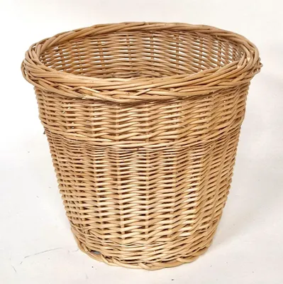 Produktbild von Papierkorb Abfallkorb Mülleimer Übertopf aus Weide Natur Rund 34 cm x 30 cm Hoch