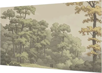 Produktbild von Selbstklebende Fototapete - Wandbilder für Wohnzimmer - 416x254 - Dekorative Wandfolie - Modernes Design für Wanddekoration - Tapeten für Innenräume - Waldidylle