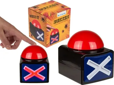 Zdjęcie produktu dla Przycisk Brzęczyk - Buzzer z Czerwonym Światłem i Dźwiękiem