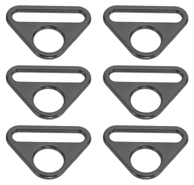 Produktbild von Dreieckiger Verstellring - D-Ring - Zur Gurtbandbefestigung - 6 Stück - 0,98 Zoll - Schwarz