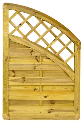 Produktbild von Ligna Gard Dichtzaun Lausanne Pro gebogen mit Rankgitter 90x134 cm Holzzaun Kiefer Kesseldruckimprägniert stabiler Rahmen 44x68 mm sehr stabil
